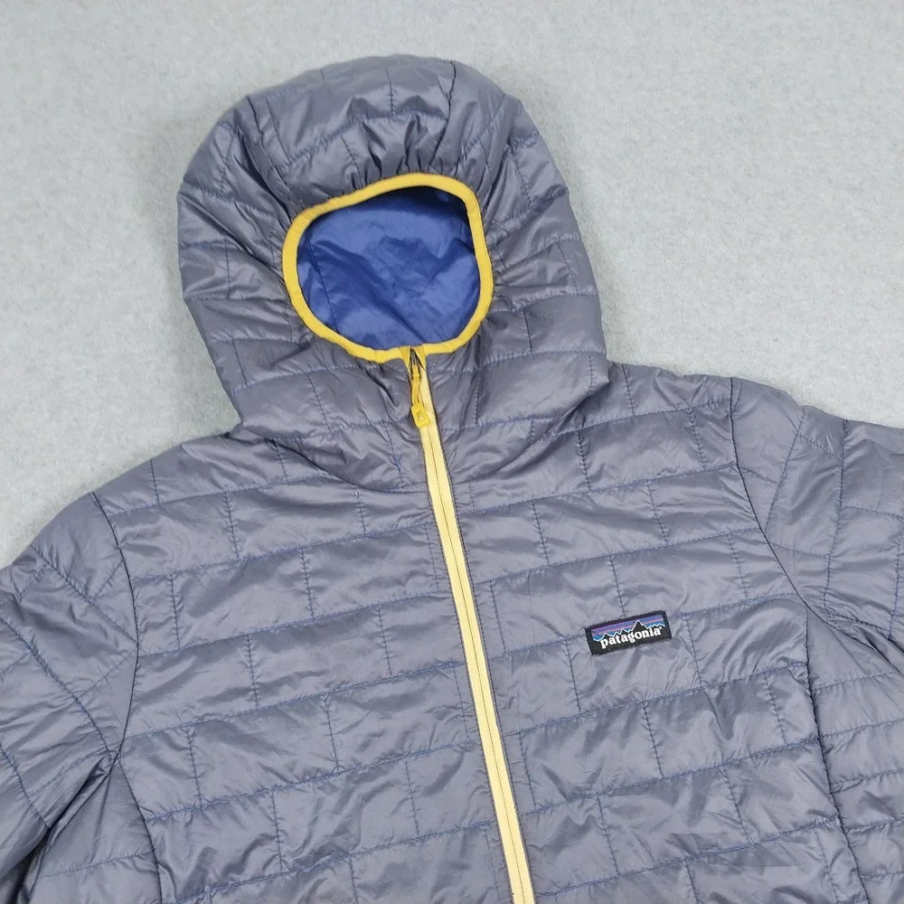 Patagonia Pullover Womens Large Gray Nano Puff Bivy Hoody Quilted 84196 Jacket